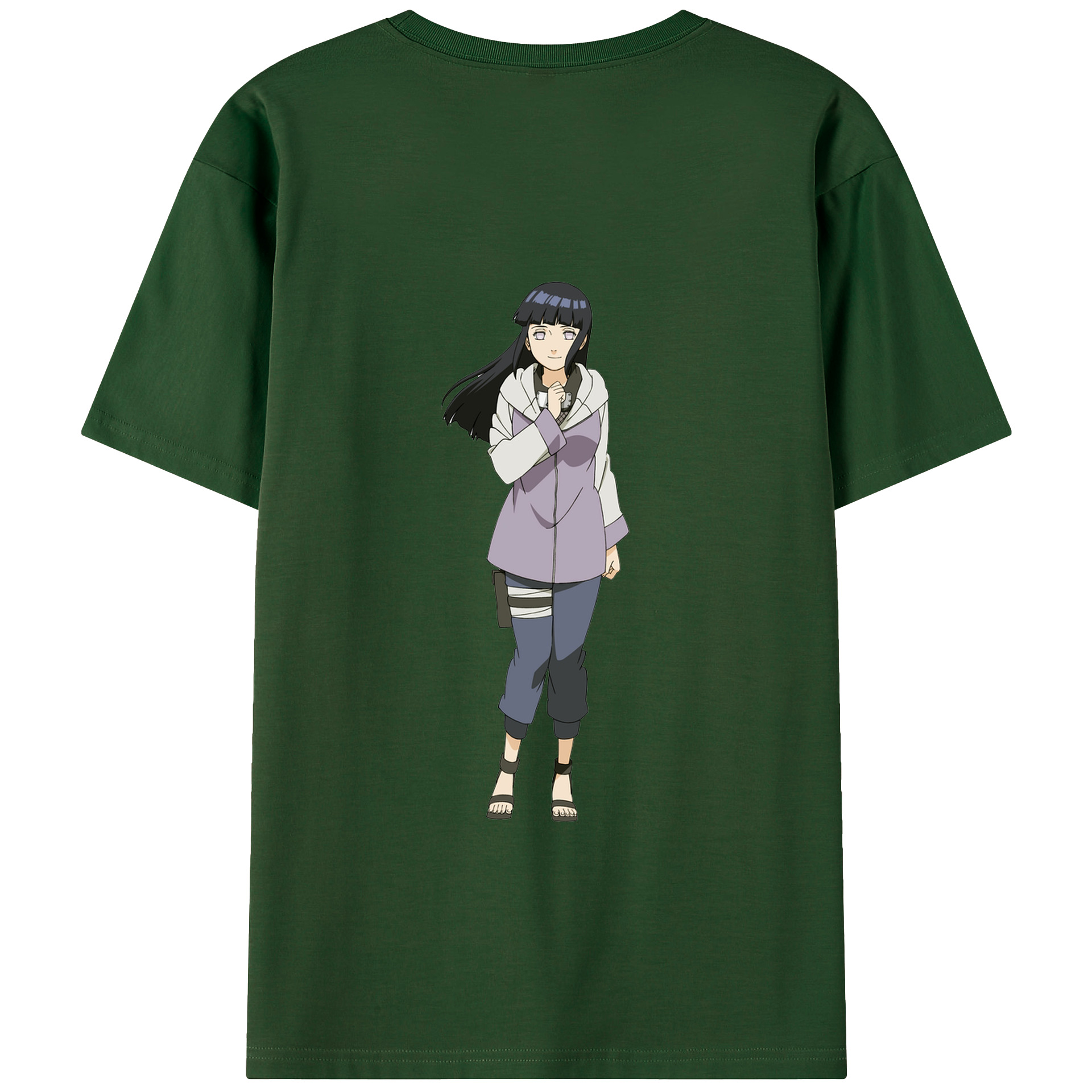 （画像用） NARUTO -ナルト- 日向ヒナタ Hyūga Hinata 綿100％半袖Tシャツ（背面プリント）